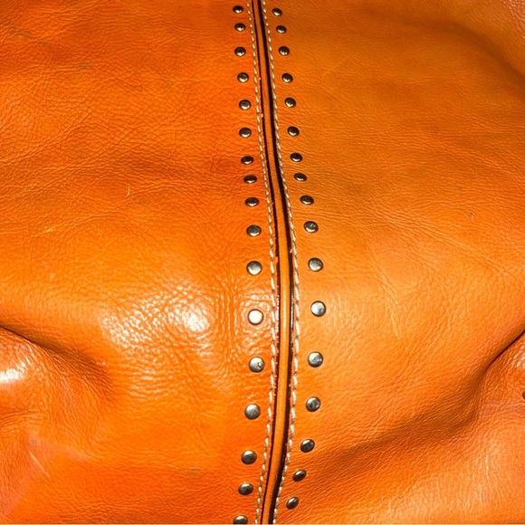 Michael Kors Orange Studded Shoulder Bag - Picture 4 of 11